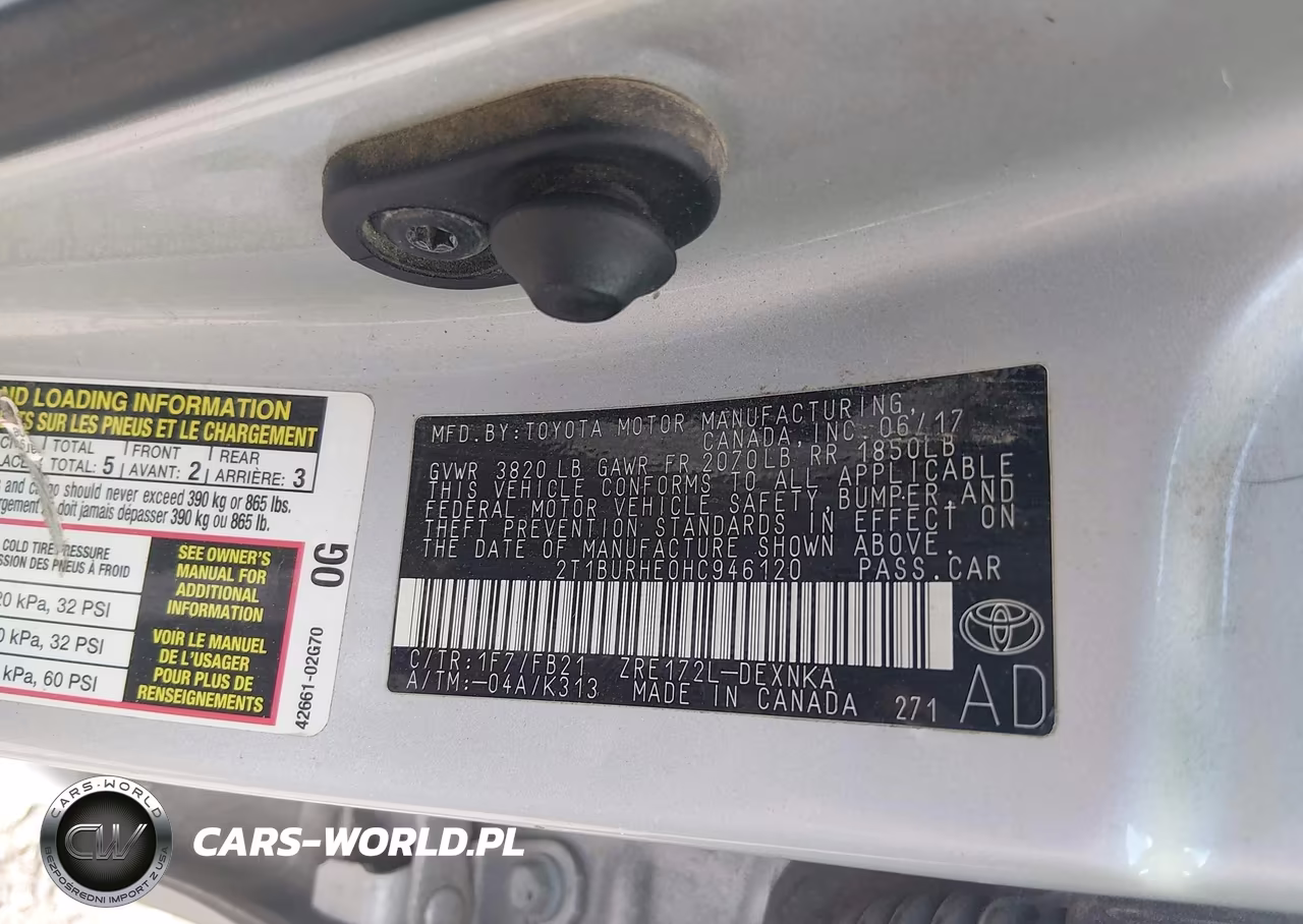 2017 Toyota Corolla Le VIN:2T1BURHE0HC946120 - 9