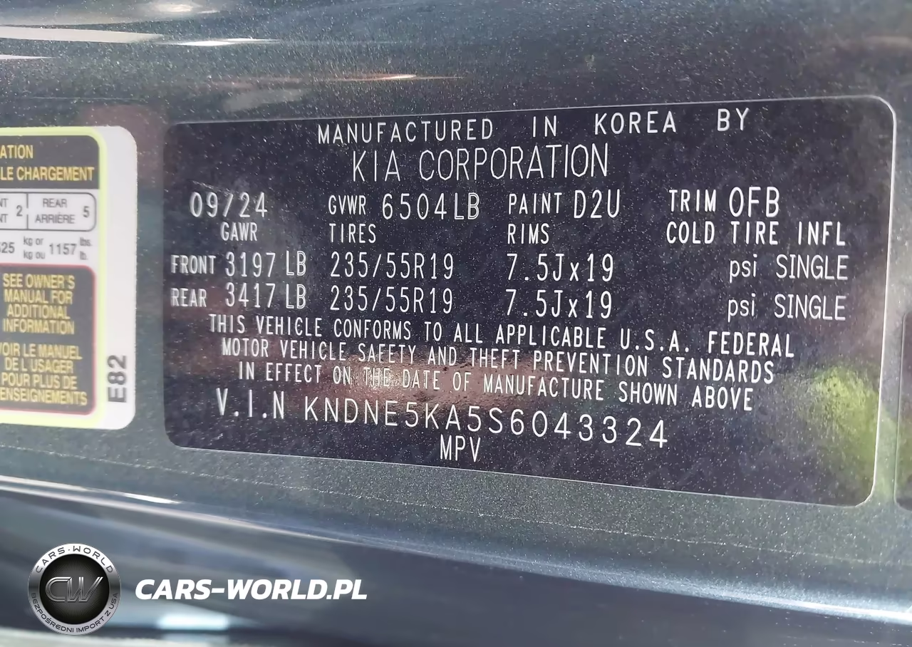 2025 Kia Carnival Mpv Hybrid Sx Prestige VIN:KNDNE5KA5S6043324 - 9