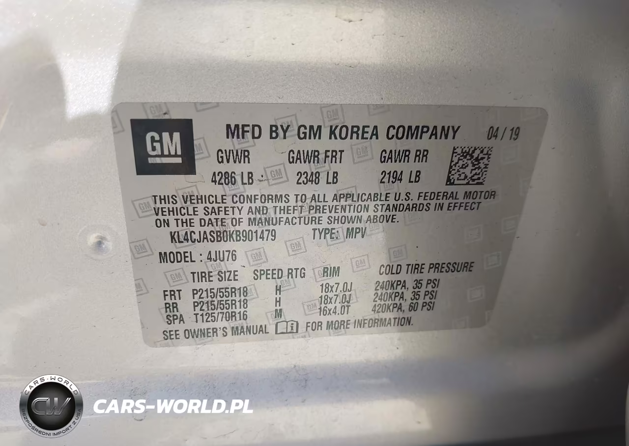 2019 Buick Encore Fwd Preferred VIN:KL4CJASB0KB901479 - 9