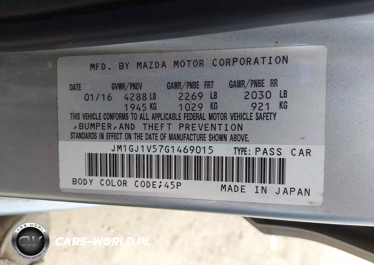2016 Mazda Mazda6 I Touring VIN:JM1GJ1V57G1469015 - 9