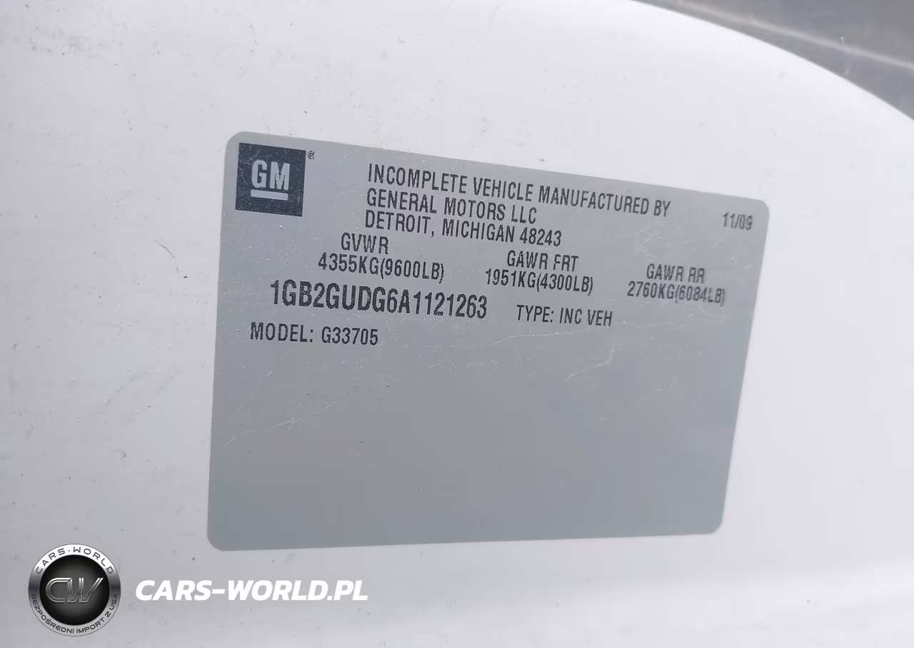 2010 Chevrolet Express 3500 Work Van VIN:1GB2GUDG6A1121263 - 9