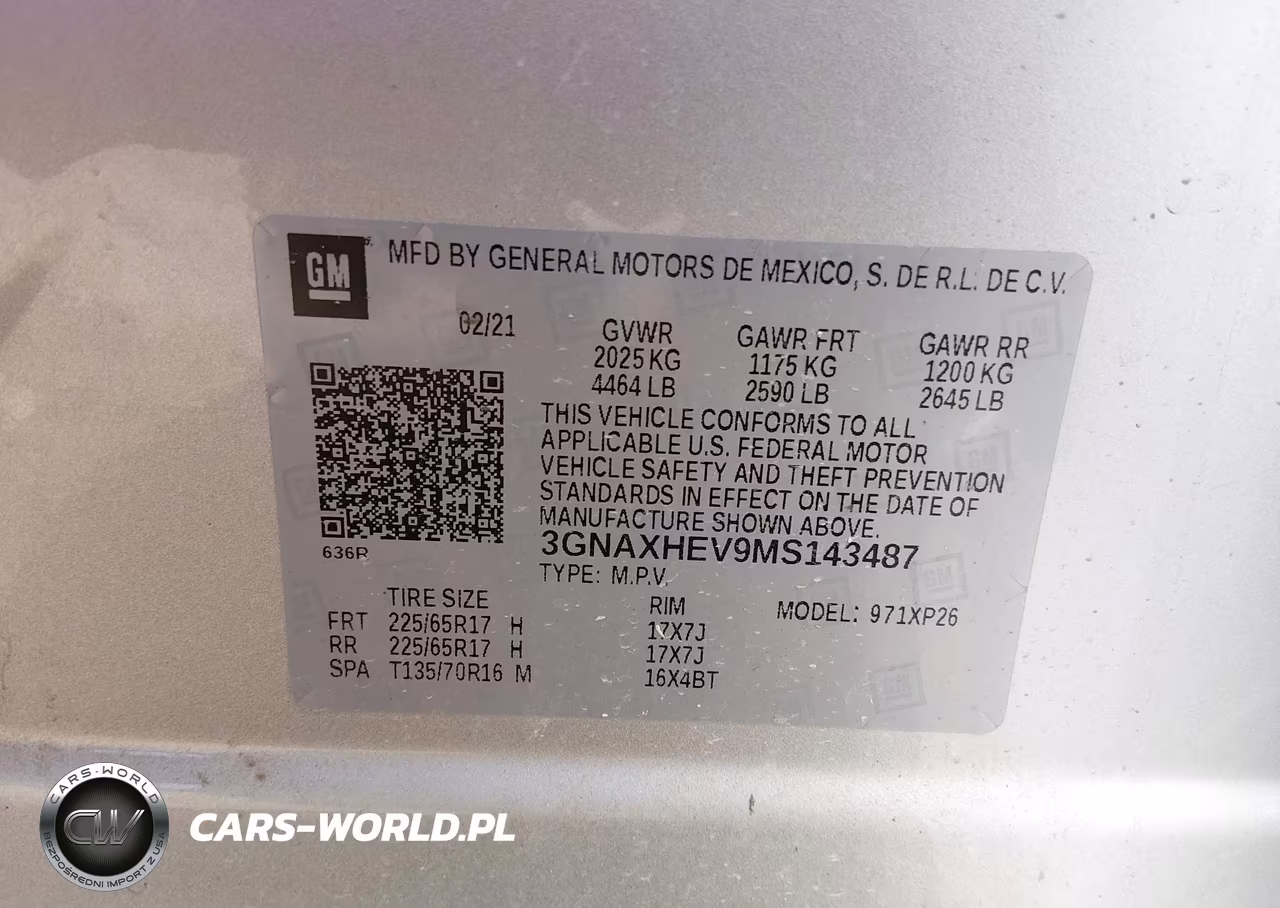 2021 Chevrolet Equinox Fwd Ls VIN:3GNAXHEV9MS143487 - 9