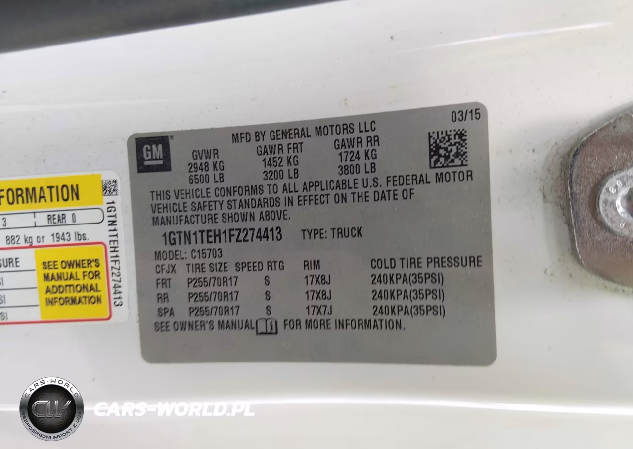 2015 GMC Sierra 1500 VIN:1GTN1TEH1FZ274413 - 9