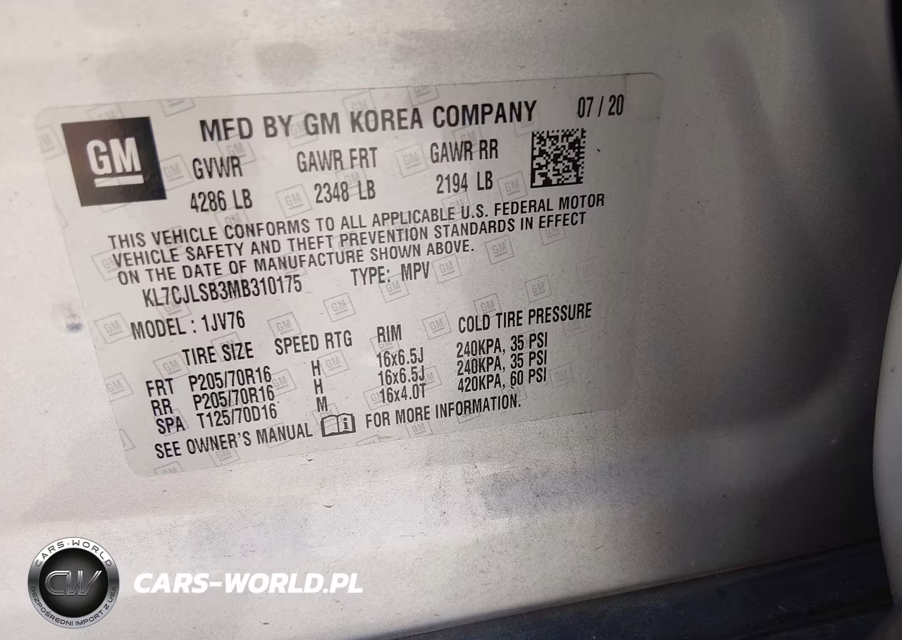 2021 Chevrolet Trax Fwd Lt VIN:KL7CJLSB3MB310175 - 9