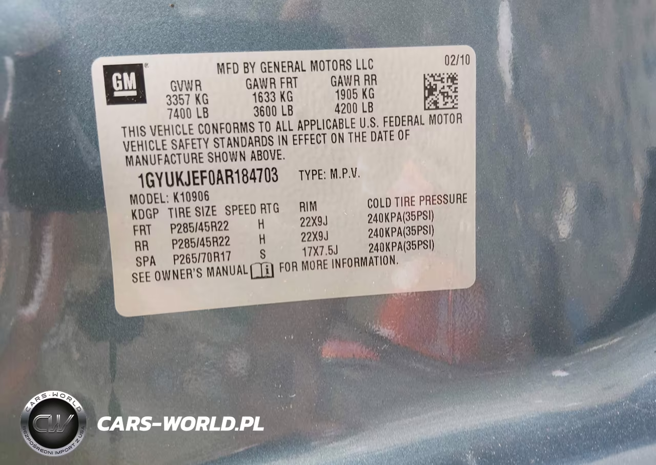 2010 Cadillac Escalade Esv Premium VIN:1GYUKJEF0AR184703 - 9