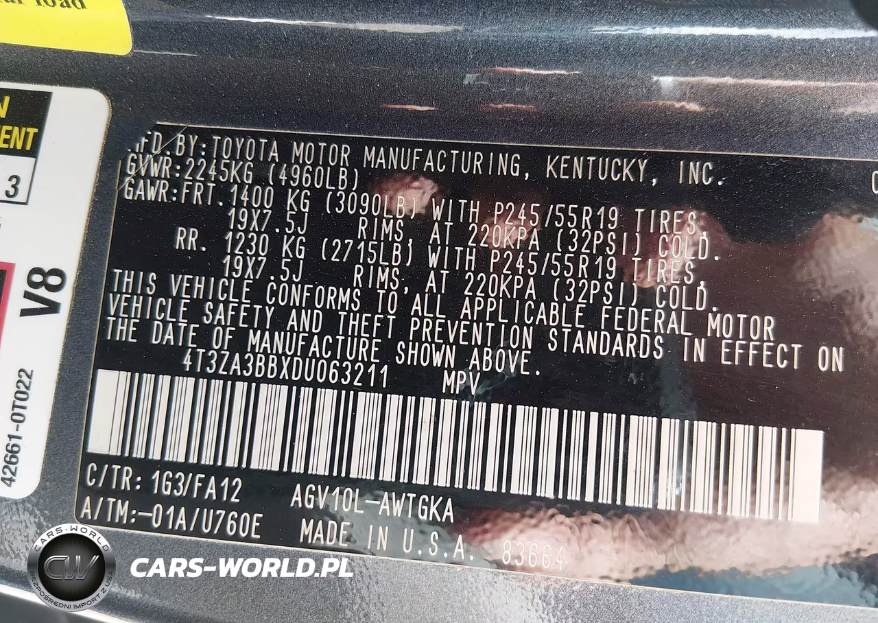 2013 Toyota Venza Le VIN:4T3ZA3BBXDU063211 - 9