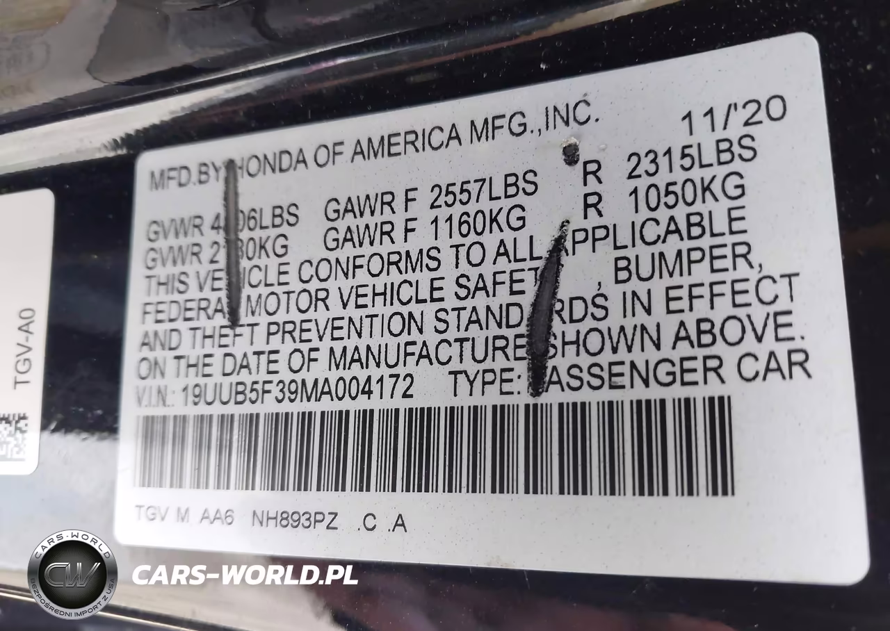 2021 Acura Tlx Standard VIN:19UUB5F39MA004172 - 9