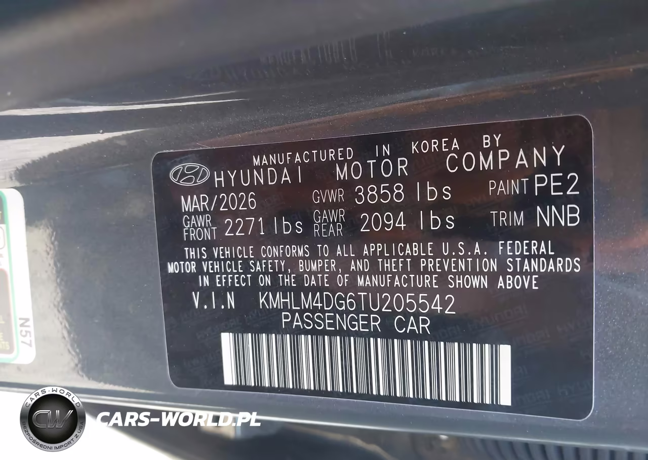 2026 Hyundai Elantra Sel Sport VIN:KMHLM4DG6TU205542 - 9