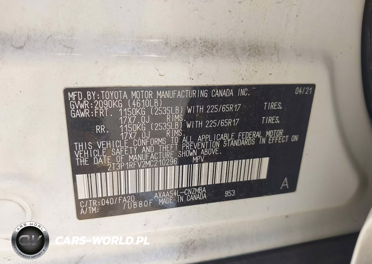2021 Toyota Rav4 Xle VIN:2T3P1RFV2MC210296 - 9