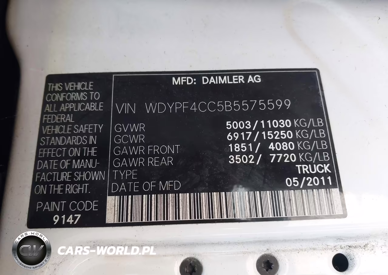 2011 Freightliner Sprinter 3500 VIN:WDYPF4CC5B5575599 - 8