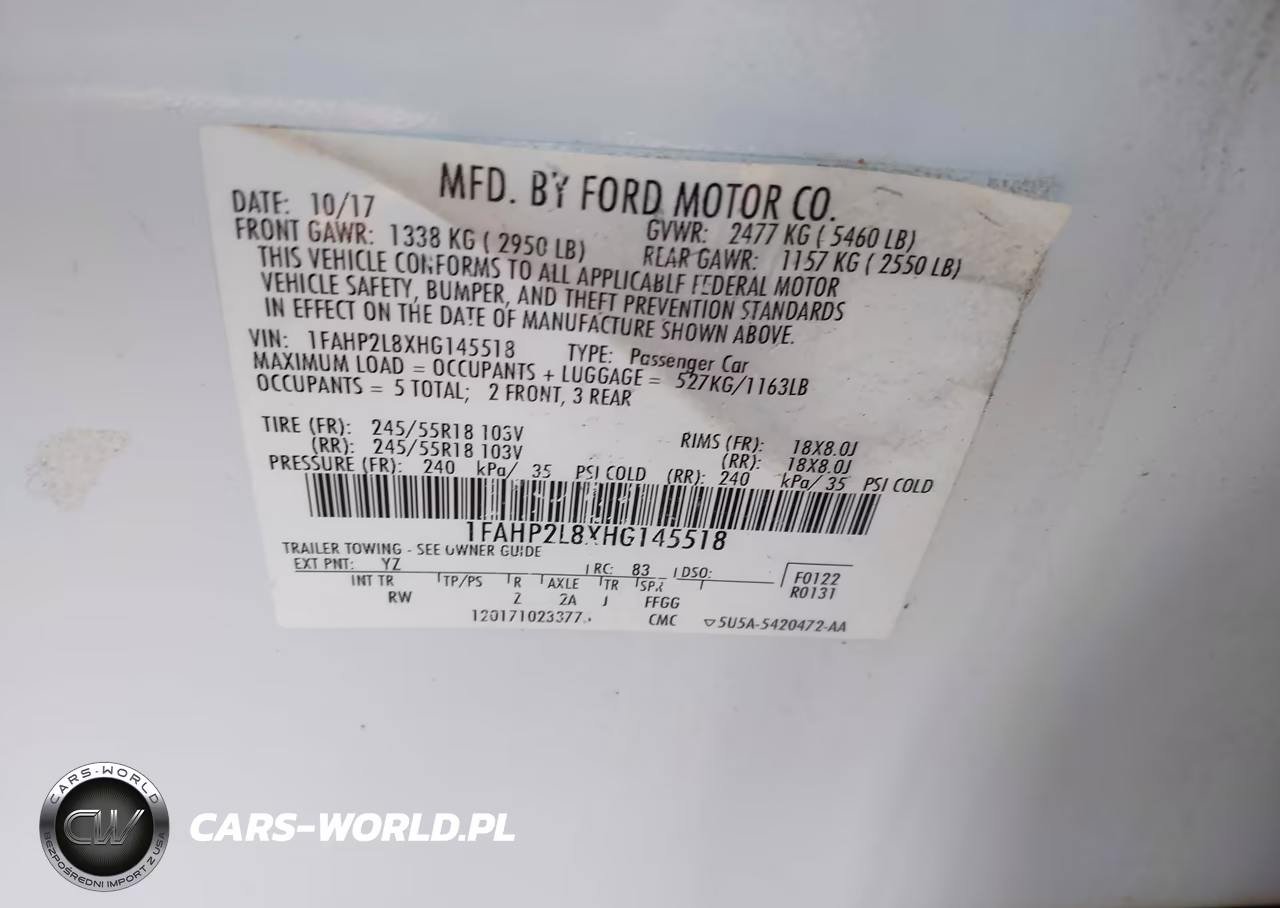 2017 Ford Police Interceptor VIN:1FAHP2L8XHG145518 - 9