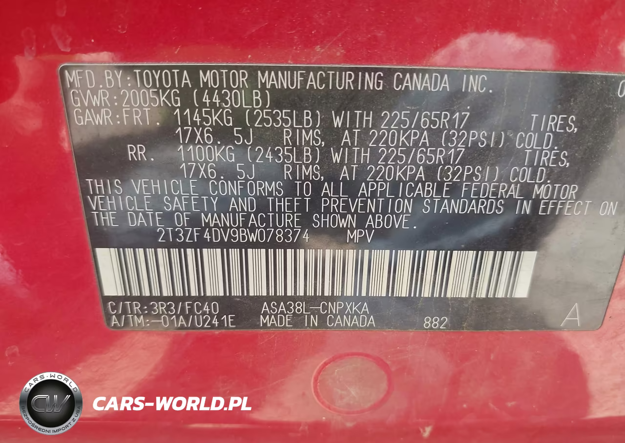 2011 Toyota Rav4 VIN:2T3ZF4DV9BW078374 - 9