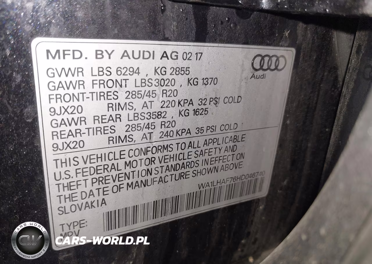 2017 Audi Q7 2.0T Premium VIN:WA1LHAF76HD046740 - 9