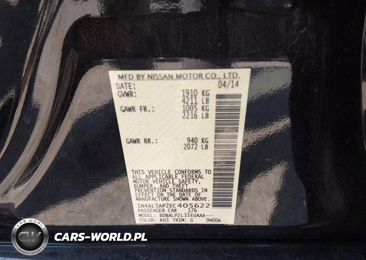 2014 Nissan Altima 2.5 VIN:1N4AL3AP2EC405622 - 9