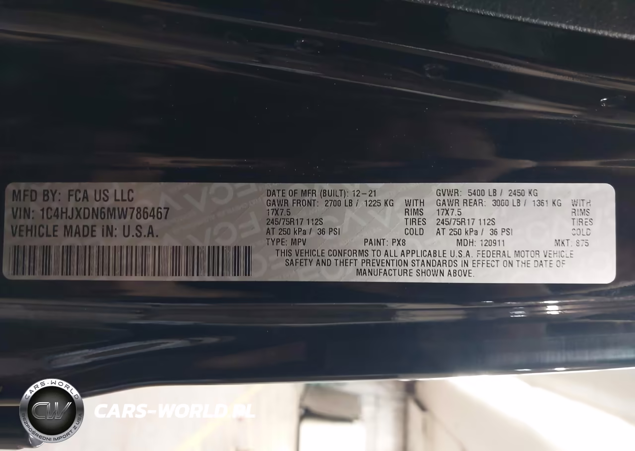 2021 Jeep Wrangler Unlimited Sport S 4X4 VIN:1C4HJXDN6MW786467 - 9
