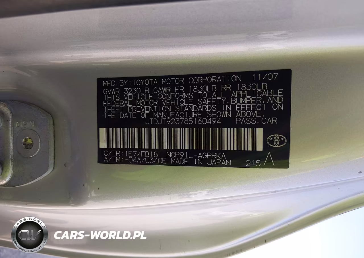 2008 Toyota Yaris S VIN:JTDJT923785160494 - 9