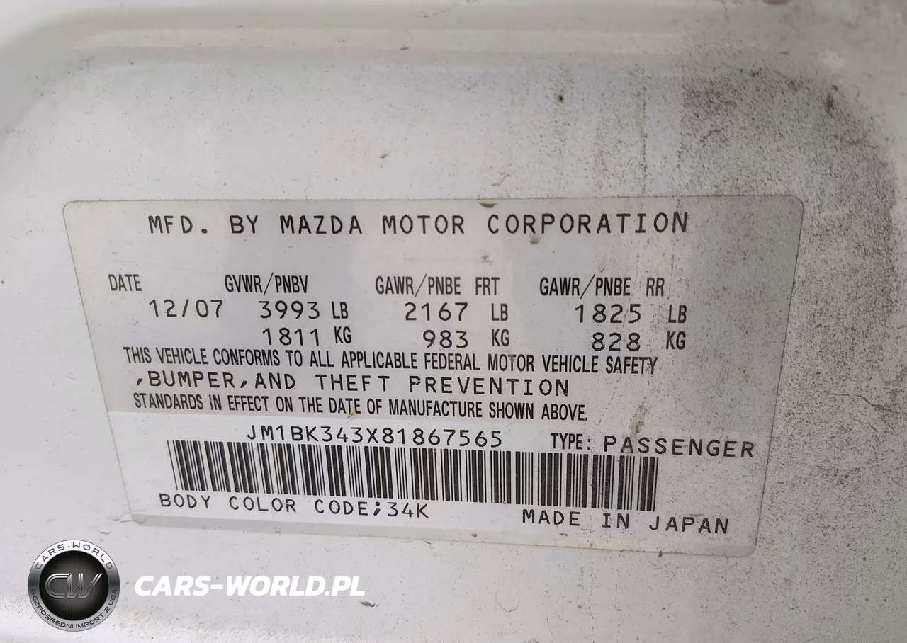 2008 Mazda Mazda3 S Touring VIN:JM1BK343X81867565 - 9