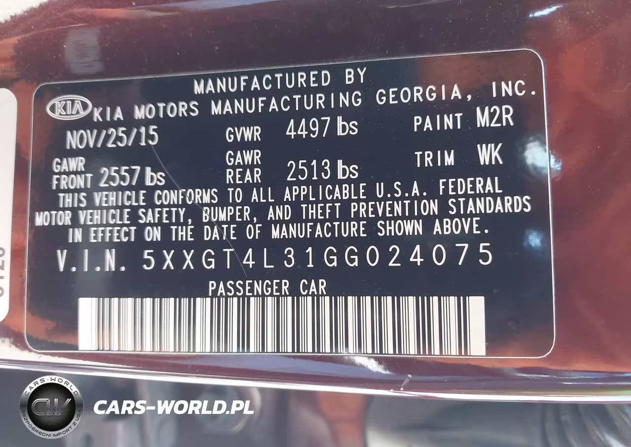 2016 Kia Optima Lx VIN:5XXGT4L31GG024075 - 9