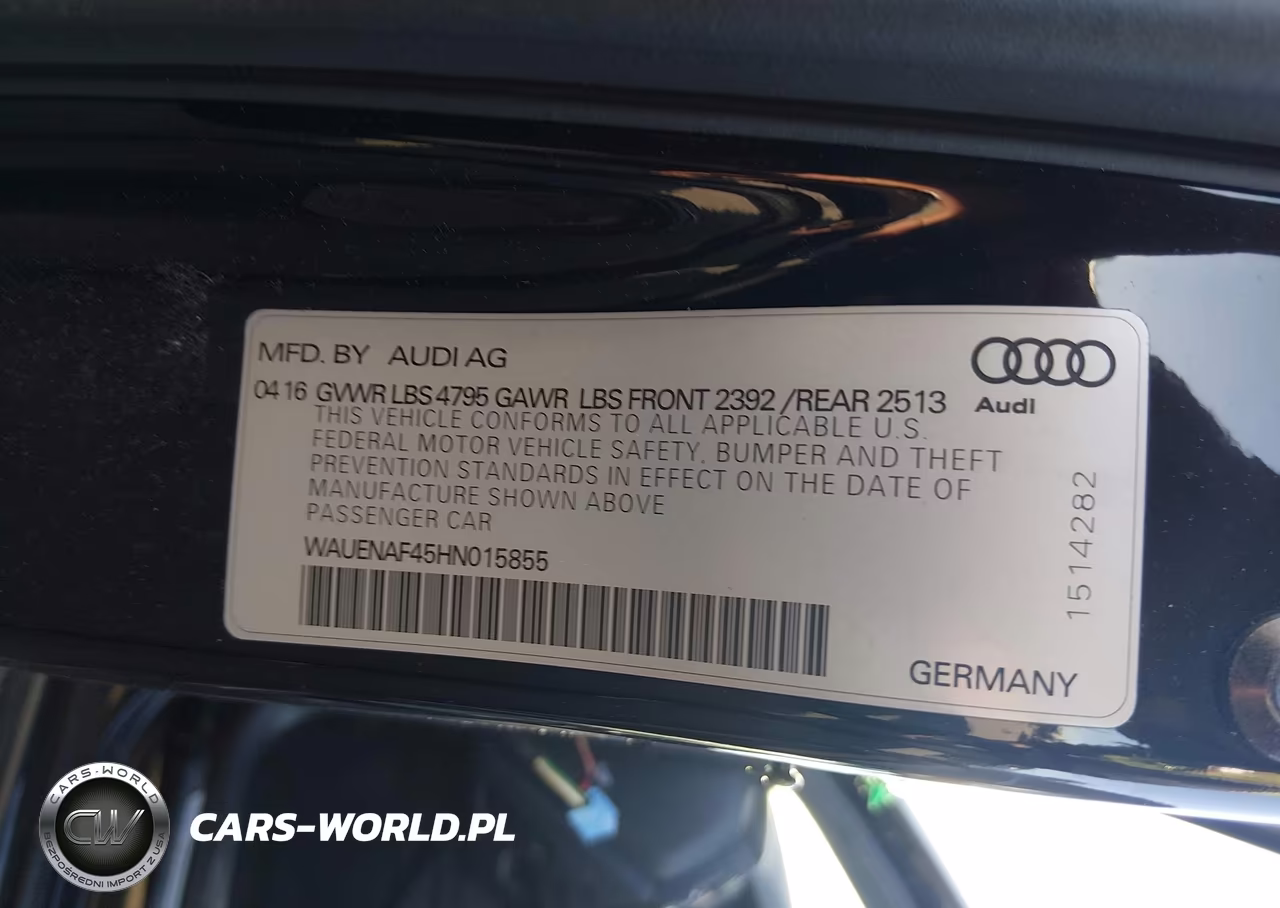 2017 Audi A4 2.0T Premium VIN:WAUENAF45HN015855 - 9