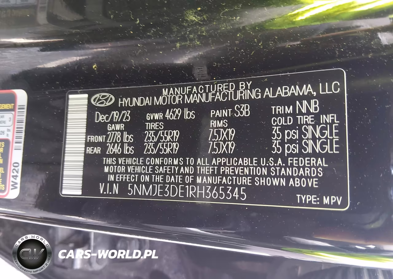 2024 Hyundai Tucson Limited VIN:5NMJE3DE1RH365345 - 9