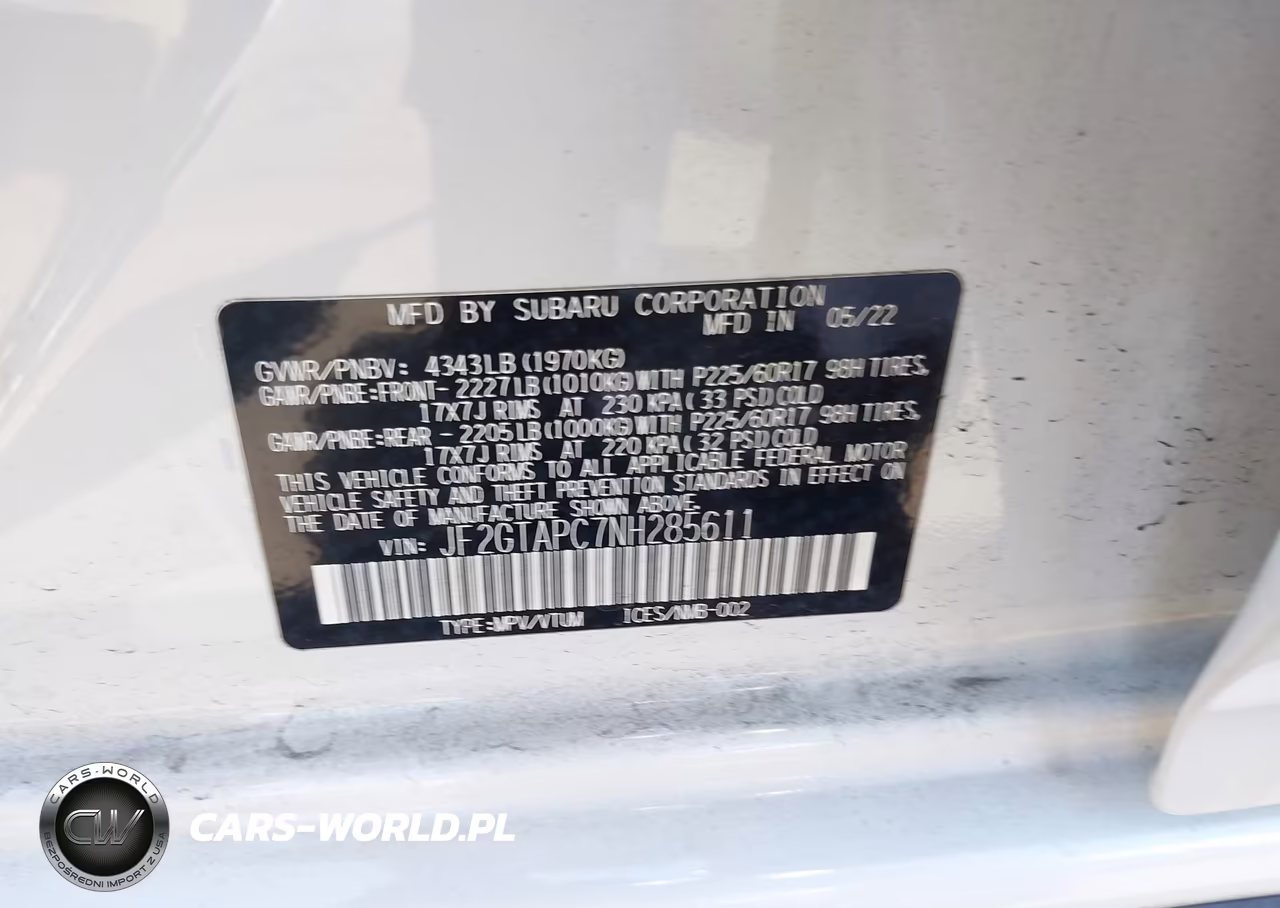 2022 Subaru Crosstrek Premium VIN:JF2GTAPC7NH285611 - 9
