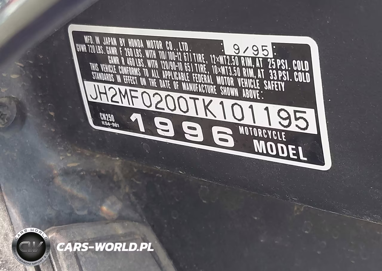 1996 Honda Cn250 VIN:JH2MF0200TK101195 - 10