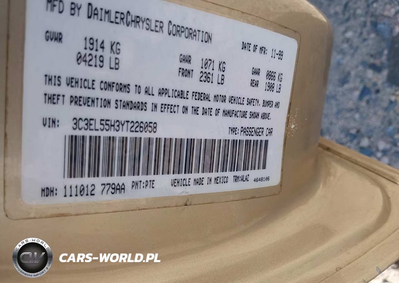 2000 Chrysler Sebring Jxi VIN:3C3EL55H3YT226058 - 9