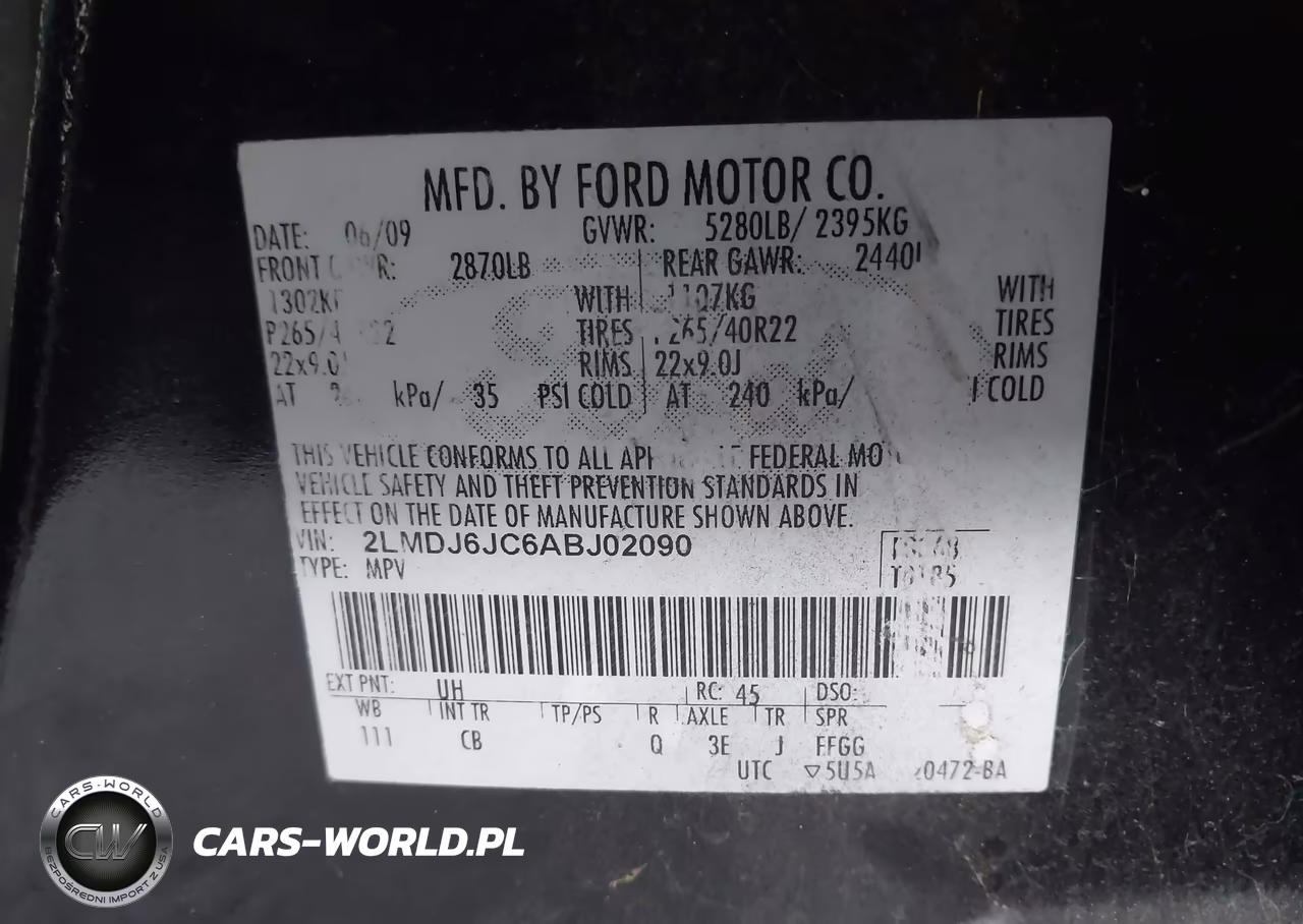 2010 Lincoln Mkx VIN:2LMDJ6JC6ABJ02090 - 9