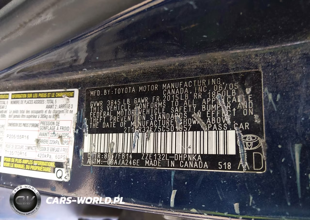 2005 Toyota Matrix Xr VIN:2T1KR32E75C501957 - 9