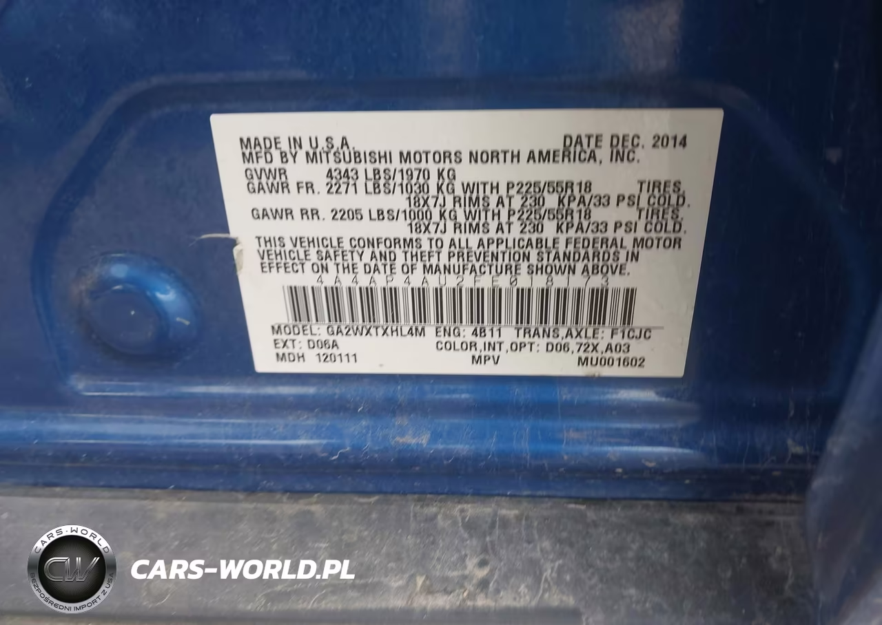 2015 Mitsubishi Outlander Sport Se VIN:4A4AP4AU2FE018173 - 9