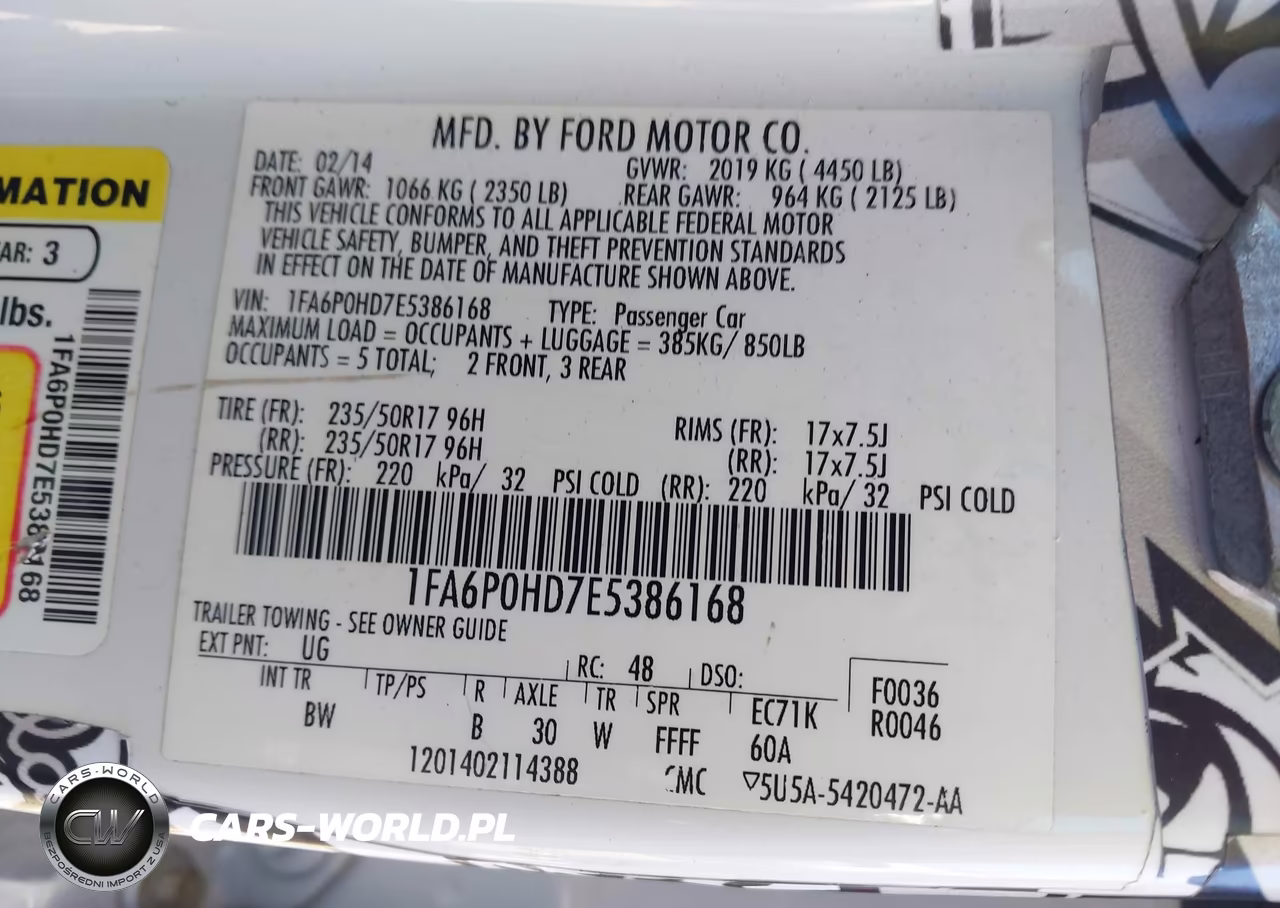 2014 Ford Fusion Se VIN:1FA6P0HD7E5386168 - 9
