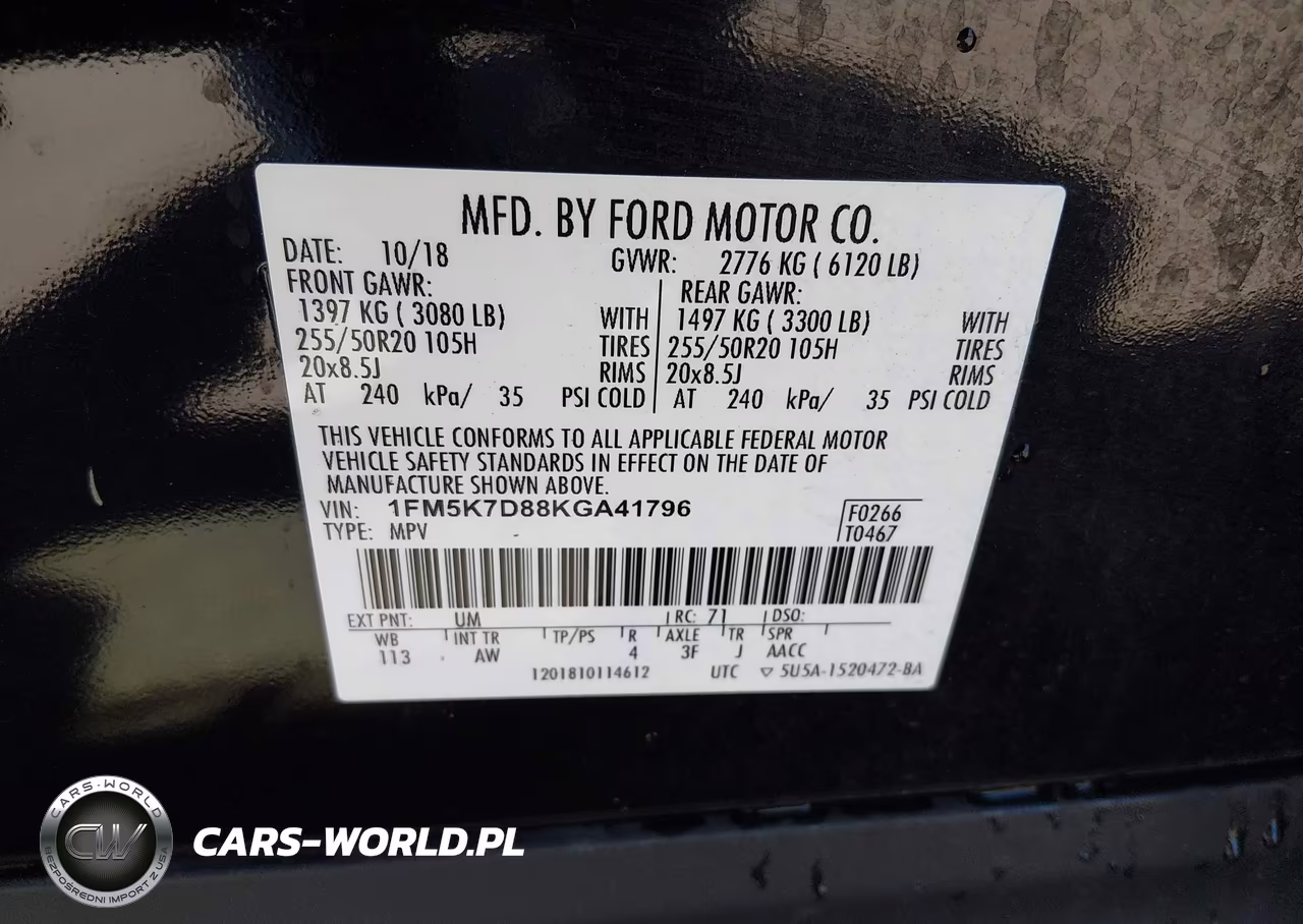 2019 Ford Explorer Xlt VIN:1FM5K7D88KGA41796 - 9