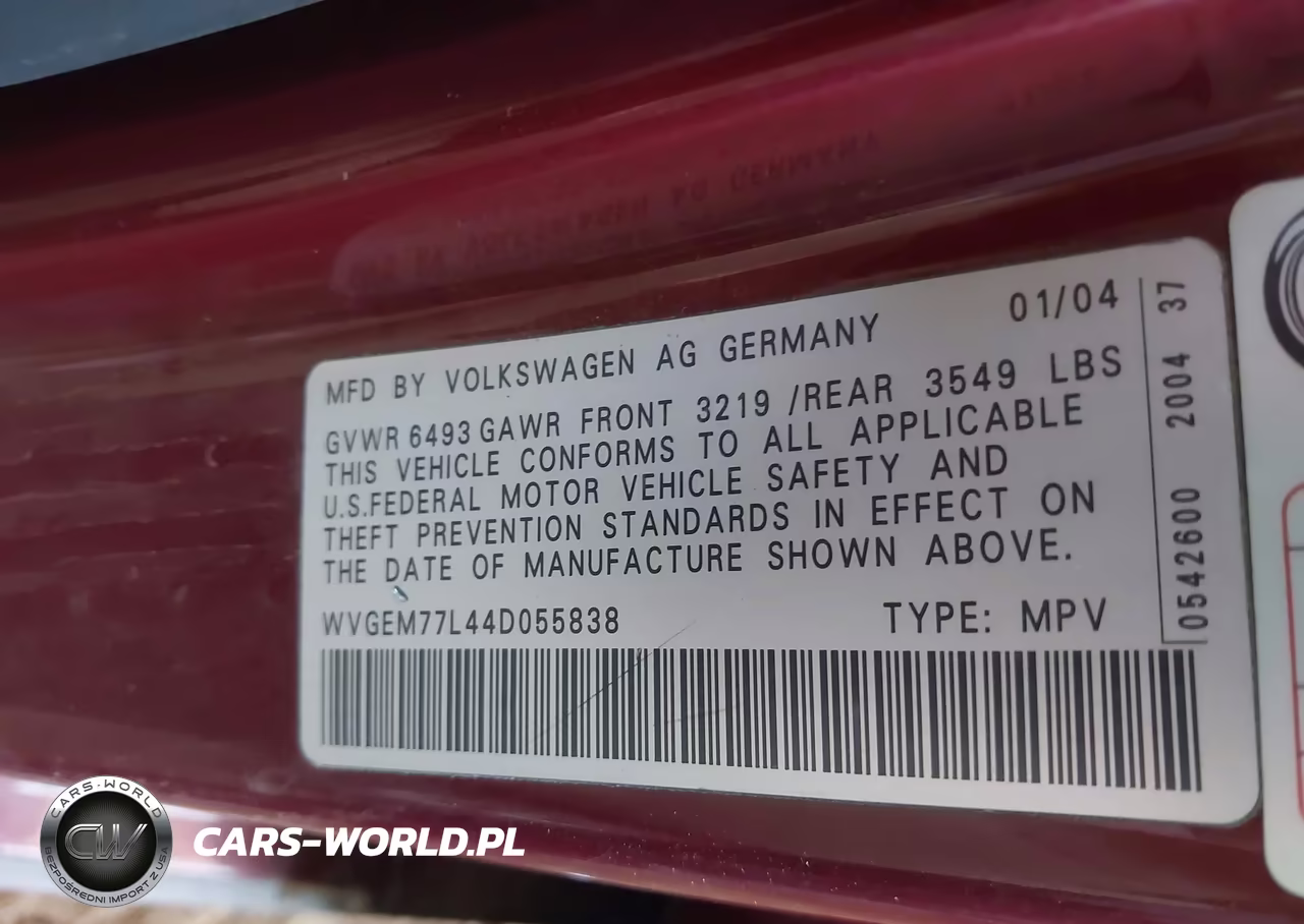 2004 Volkswagen Touareg V8 VIN:WVGEM77L44D055838 - 9