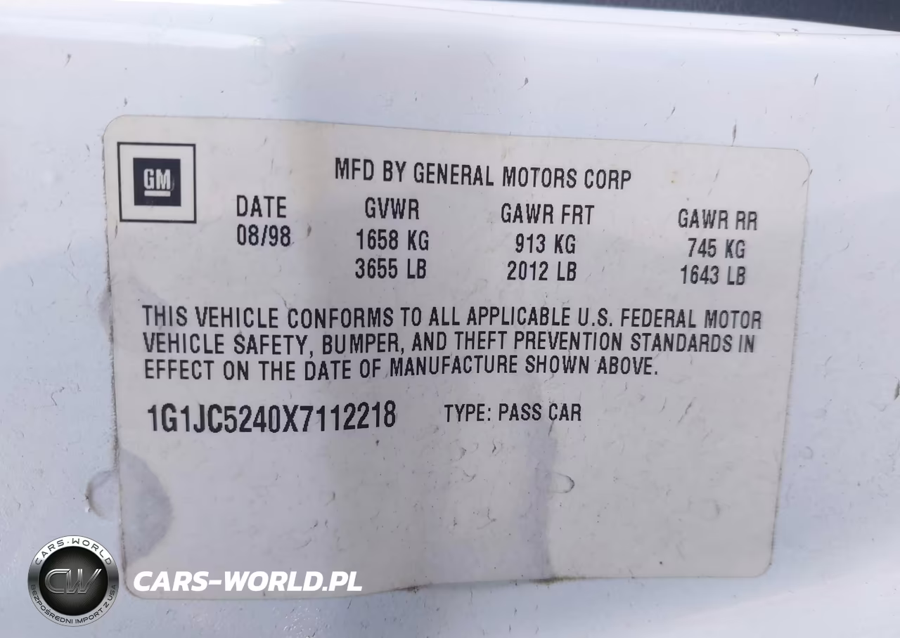 1999 Chevrolet Cavalier VIN:1G1JC5240X7112218 - 9