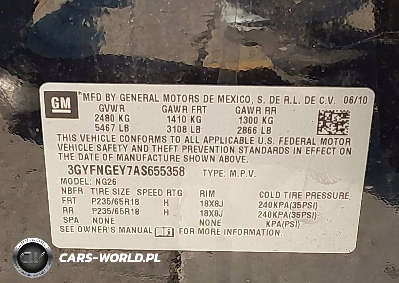 2010 Cadillac Srx Standard VIN:3GYFNGEY7AS655358 - 9