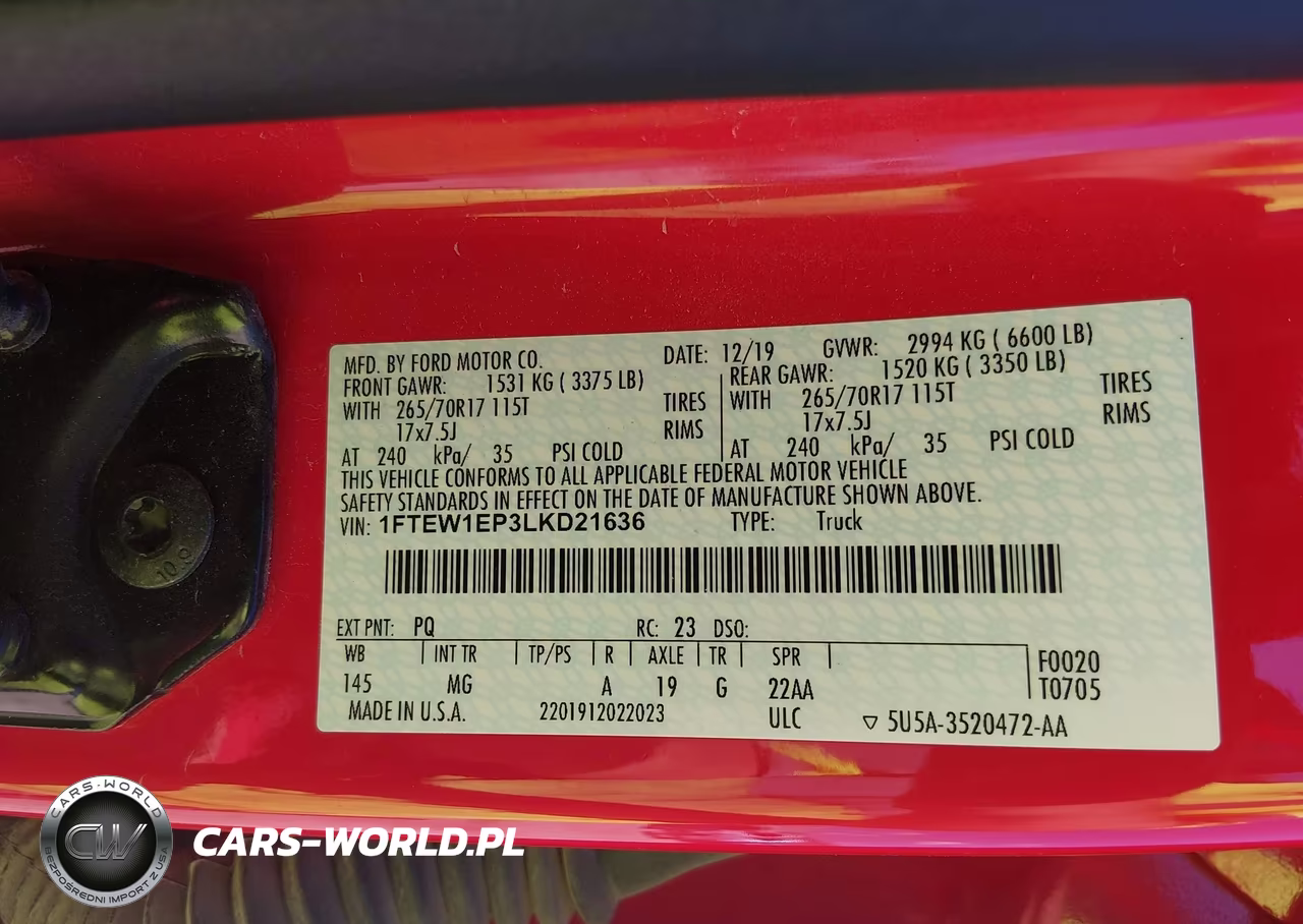 2020 Ford F-150 Xlt VIN:1FTEW1EP3LKD21636 - 9