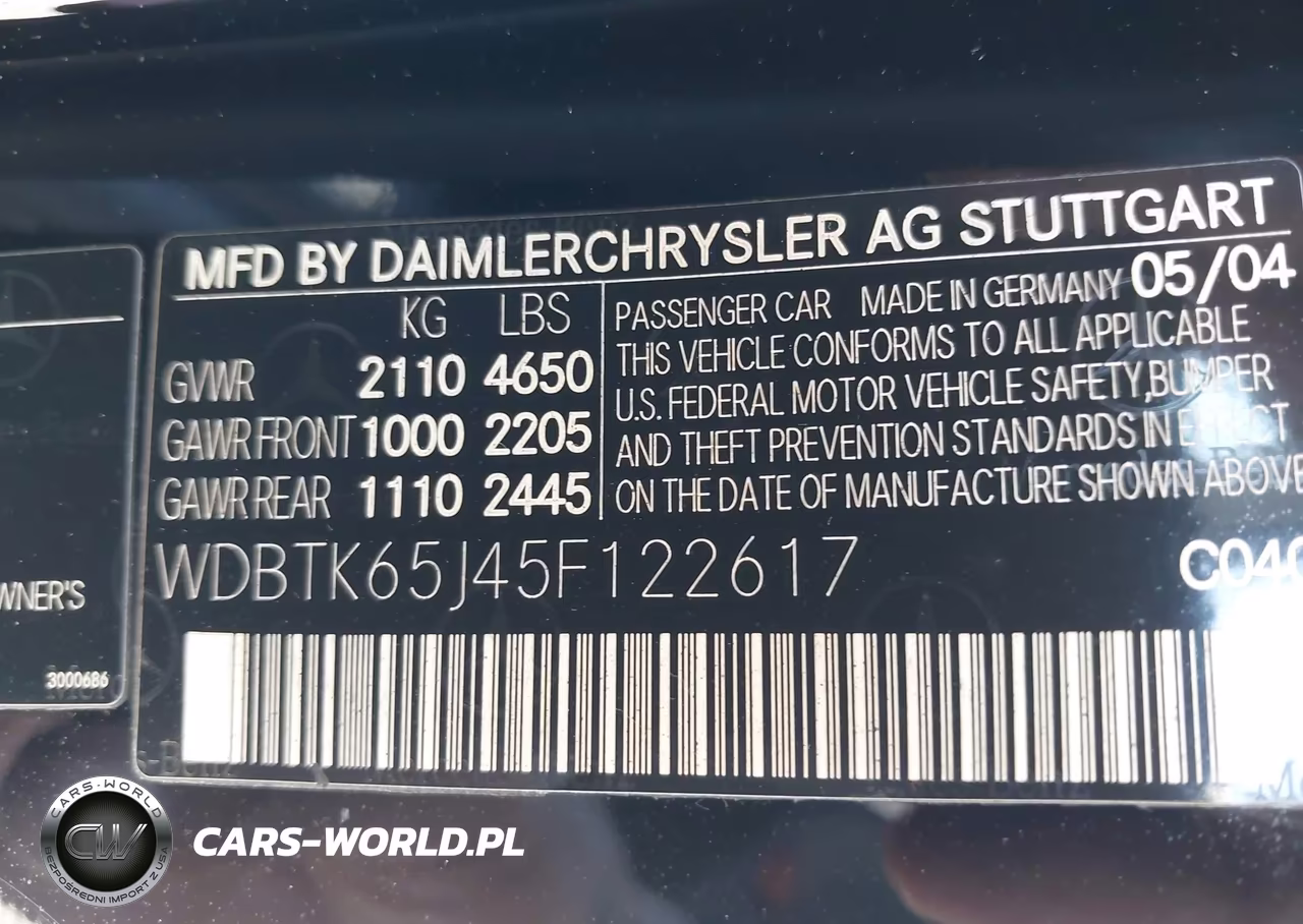 2005 Mercedes-Benz Clk 320 VIN:WDBTK65J45F122617 - 9