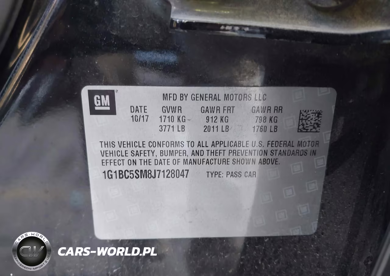 2018 Chevrolet Cruze Ls Auto VIN:1G1BC5SM8J7128047 - 9