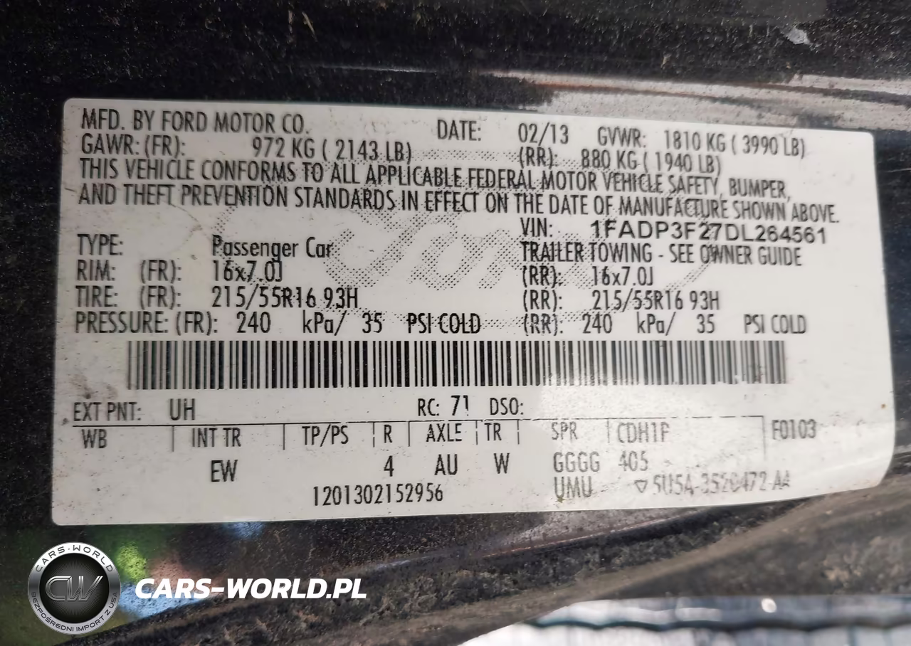 2013 Ford Focus Se VIN:1FADP3F27DL264561 - 9