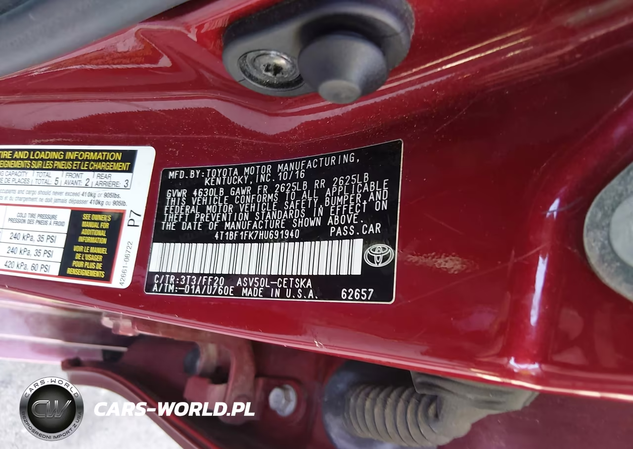 2017 Toyota Camry Se VIN:4T1BF1FK7HU691940 - 9