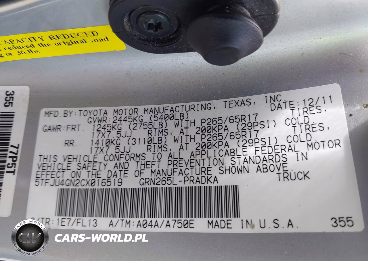 2012 Toyota Tacoma Prerunner V6 VIN:5TFJU4GN2CX016519 - 9