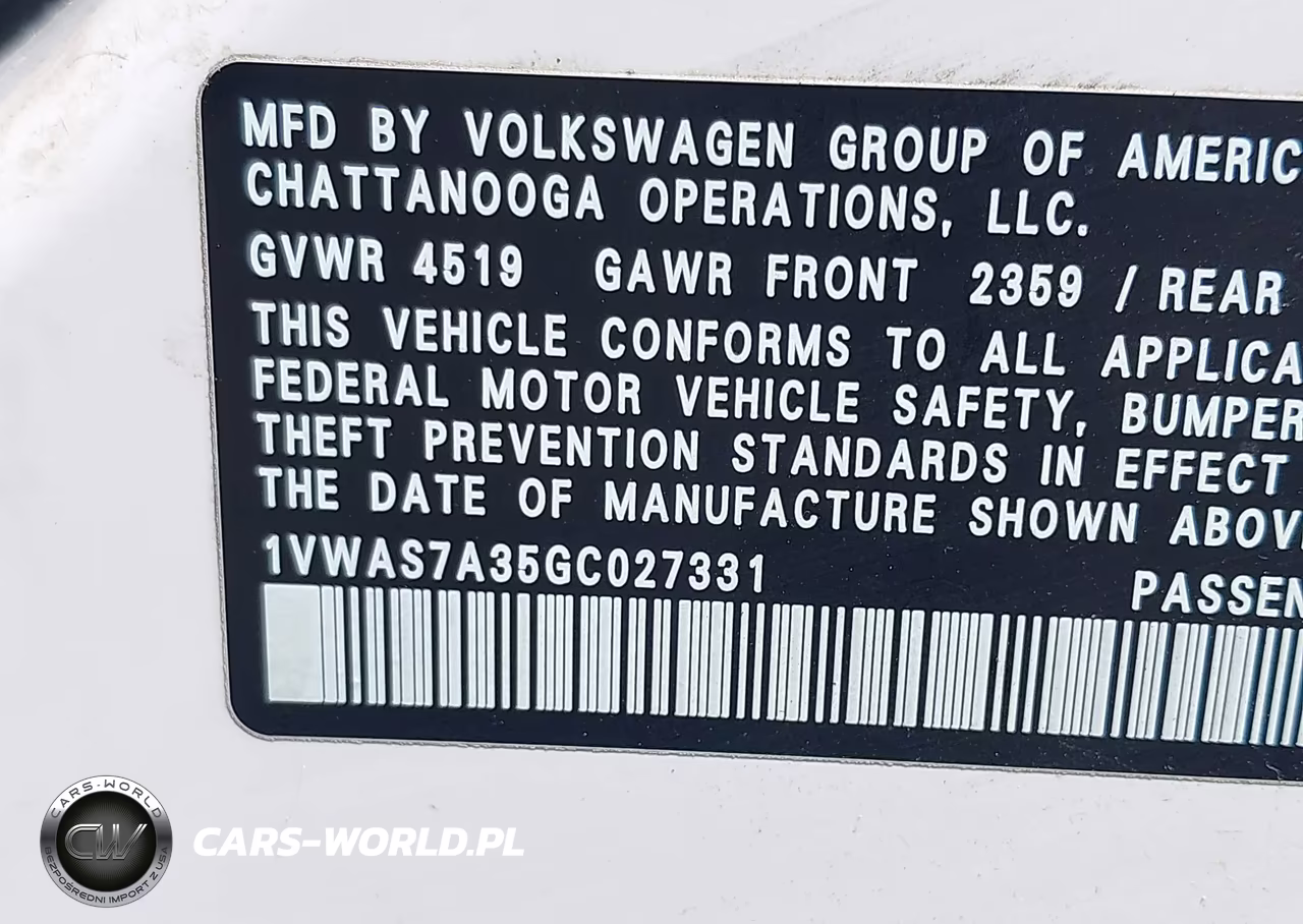 2016 Volkswagen Passat 1.8T S VIN:1VWAS7A35GC027331 - 9