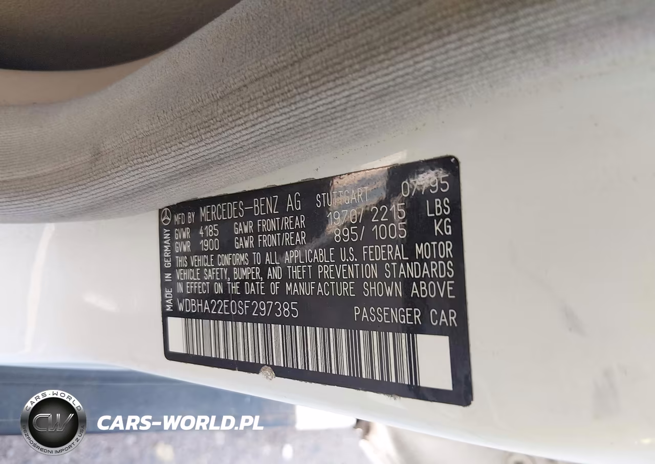 1995 Mercedes-Benz C 220 VIN:WDBHA22E0SF297385 - 9