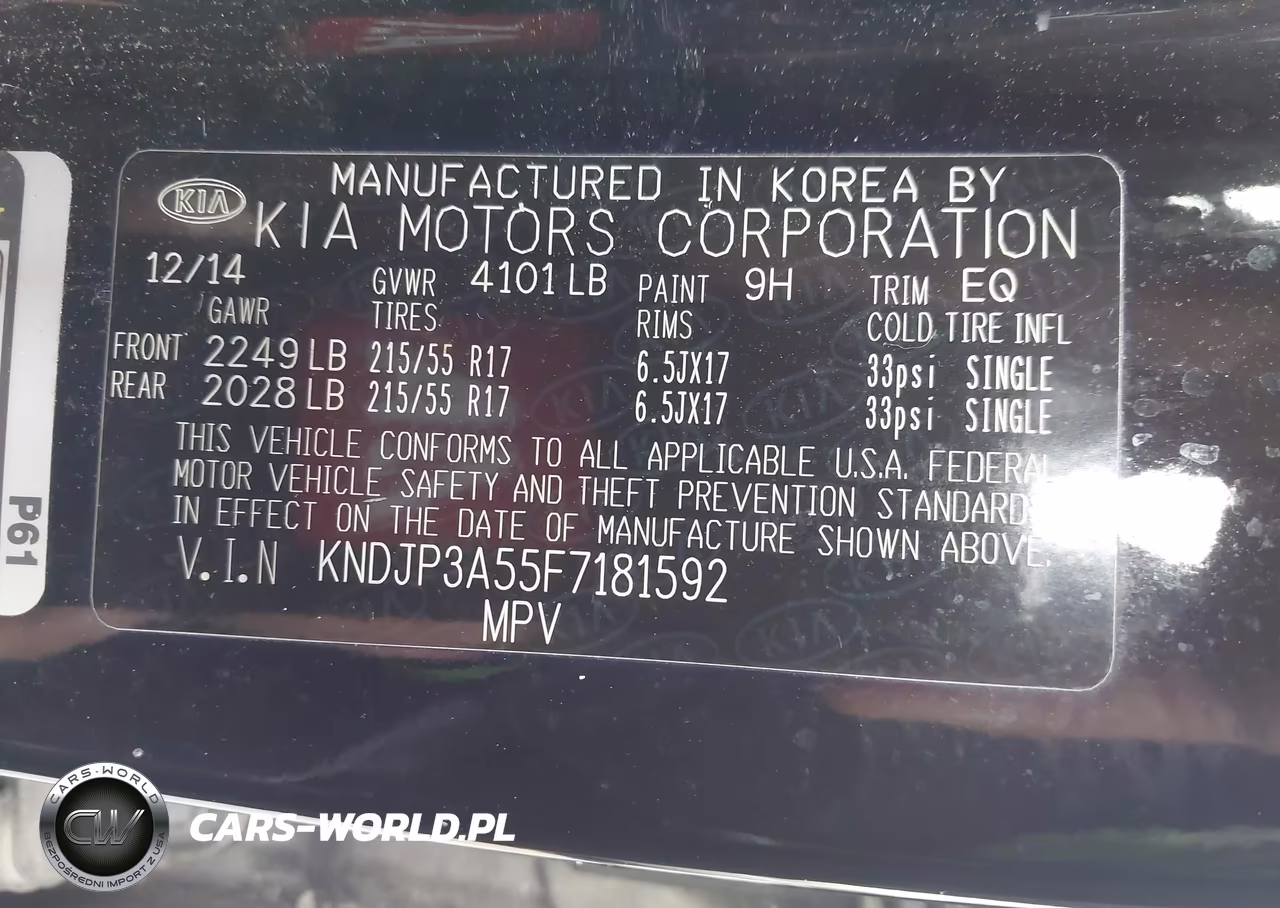 2015 Kia Soul + VIN:KNDJP3A55F7181592 - 9