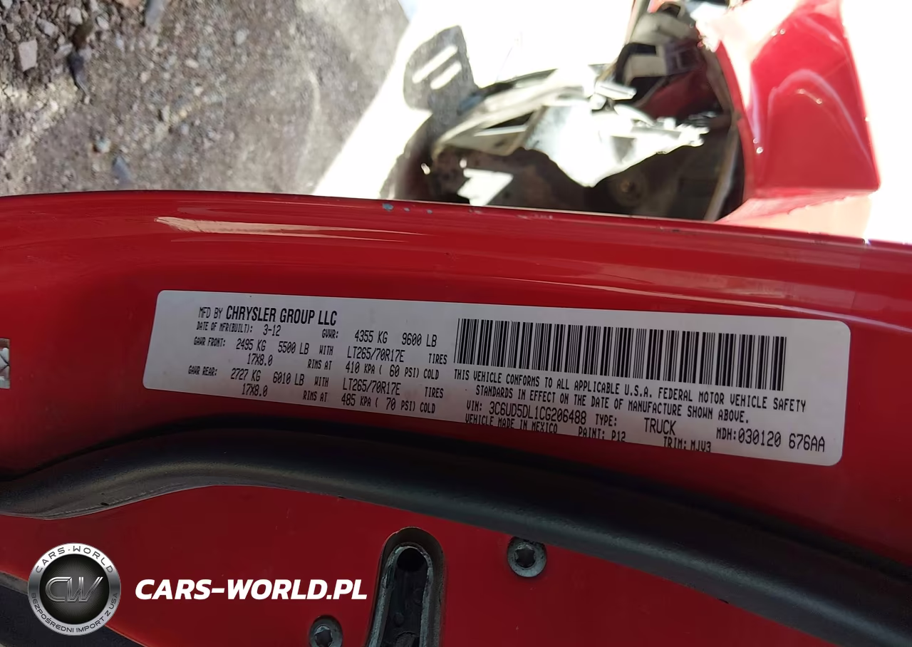 2012 Ram 2500 Slt VIN:3C6UD5DL1CG206488 - 8