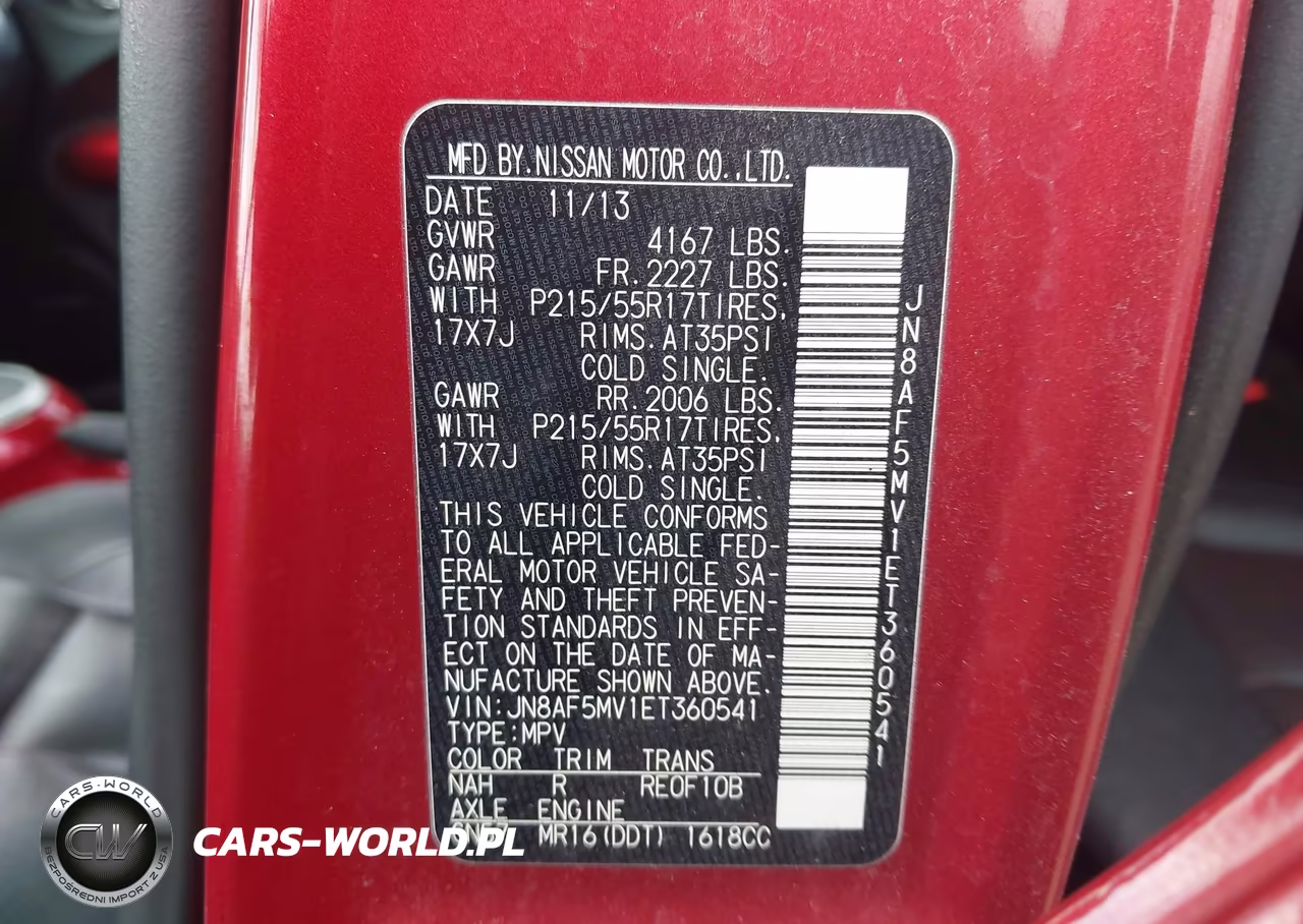 2014 Nissan Juke Sl VIN:JN8AF5MV1ET360541 - 9