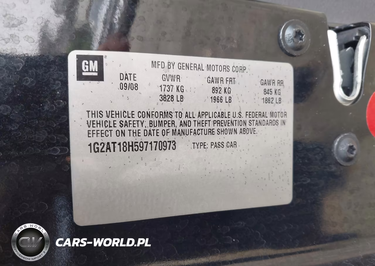 2009 Pontiac G5 Gt VIN:1G2AT18H597170973 - 9