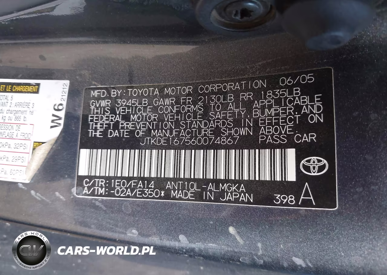 2006 Scion Tc VIN:JTKDE167560074867 - 9