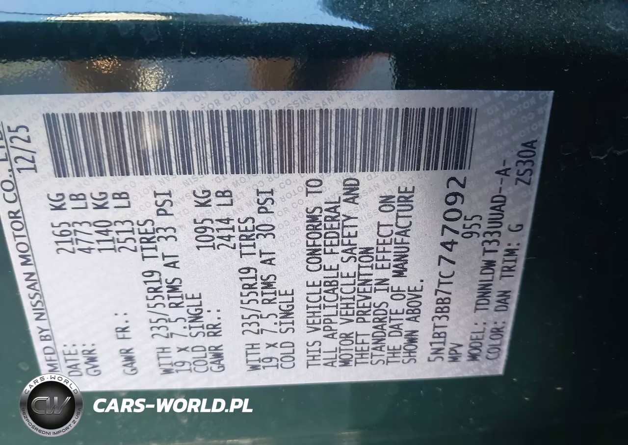 2026 Nissan Rogue Dark Armor VIN:5N1BT3BB7TC747092 - 9
