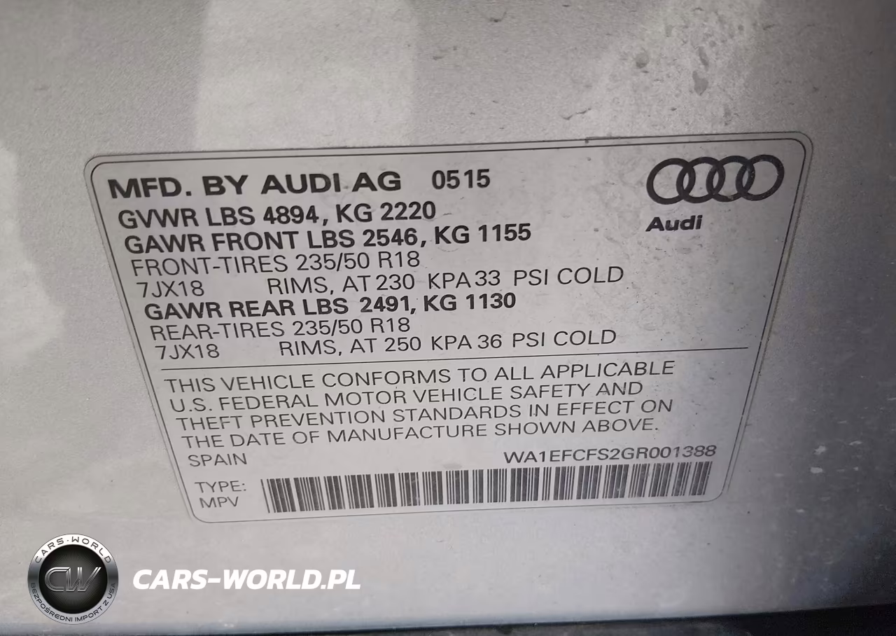 2016 Audi Q3 2.0T Premium Plus VIN:WA1EFCFS2GR001388 - 9